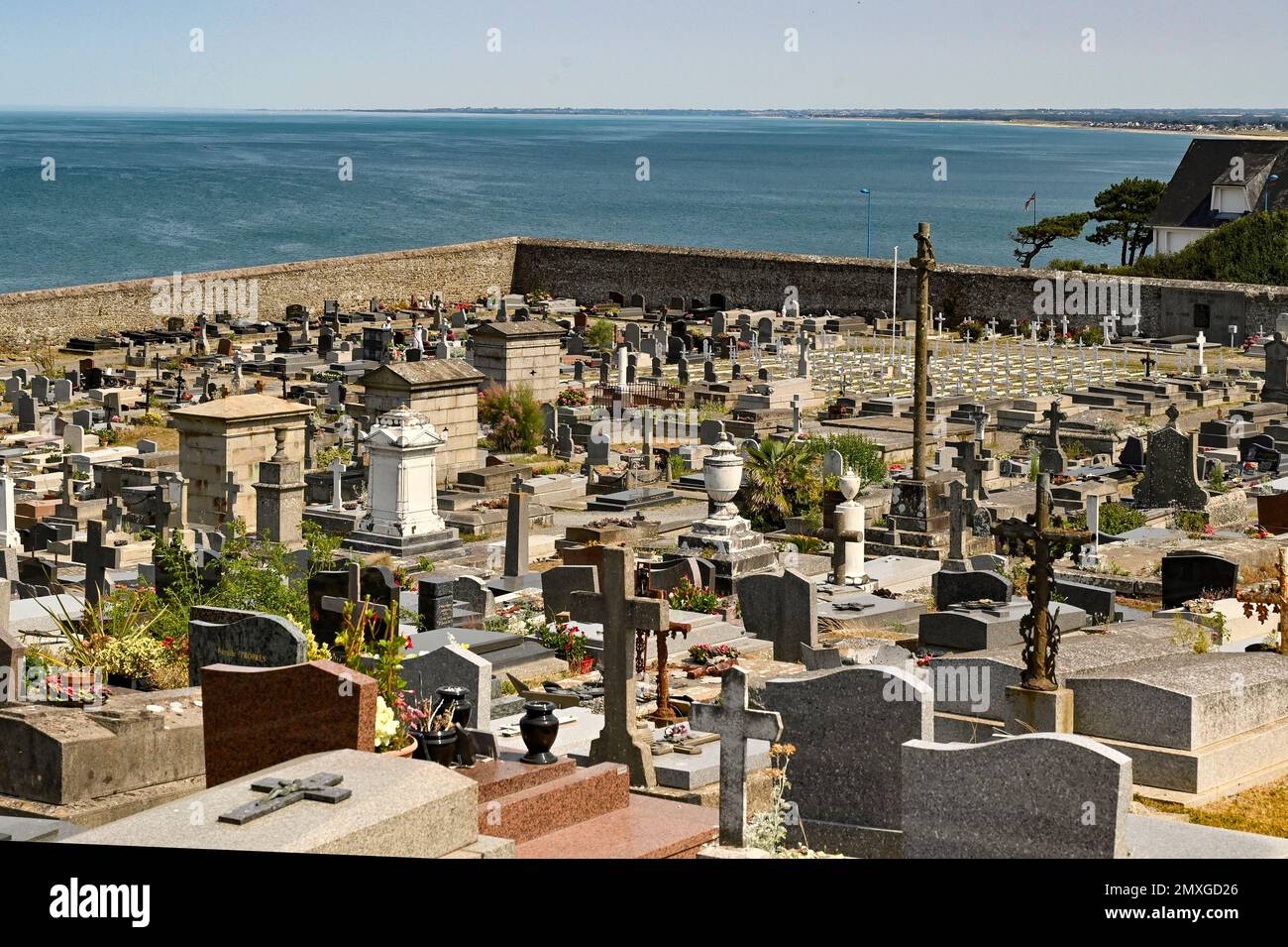 The cemetery cimetière Notre-Dame of Granville, Normandy, France Stock Photo