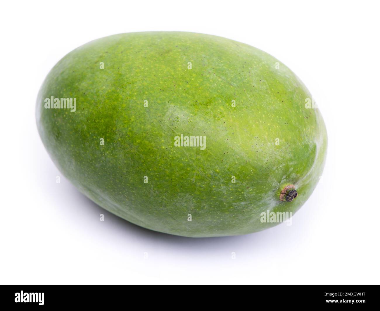 Fresh green mango isolated on white background Stock Photo