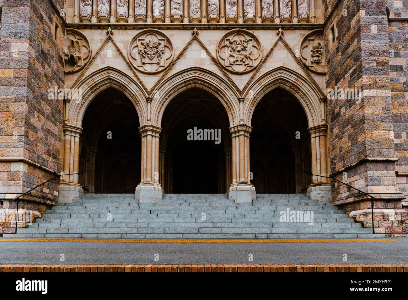 The low-angle view of Saint John's Anglican Cathedral's beautiful ...