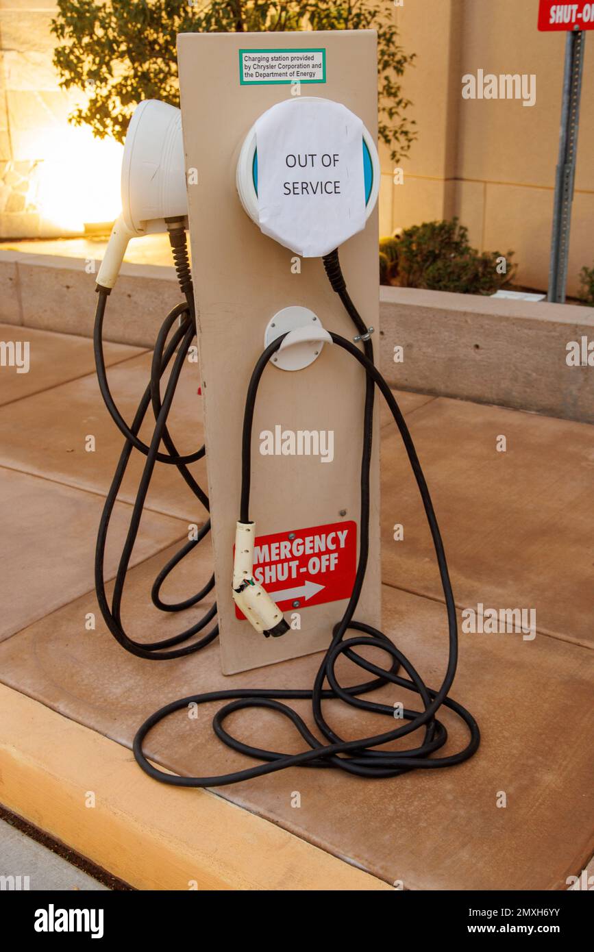 Broken EV Charging Station Stock Photo Alamy