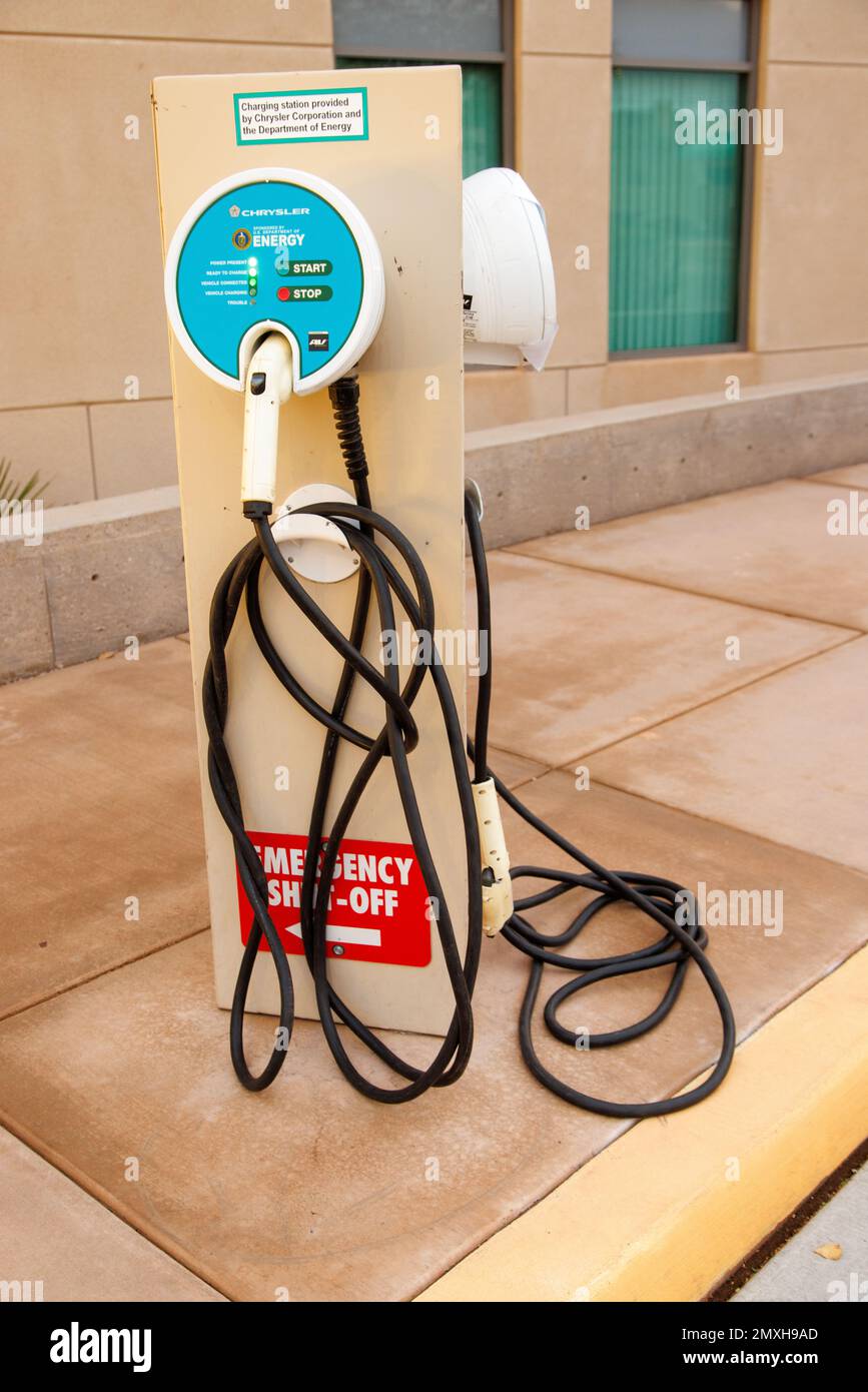 Broken EV Charging Station Stock Photo Alamy
