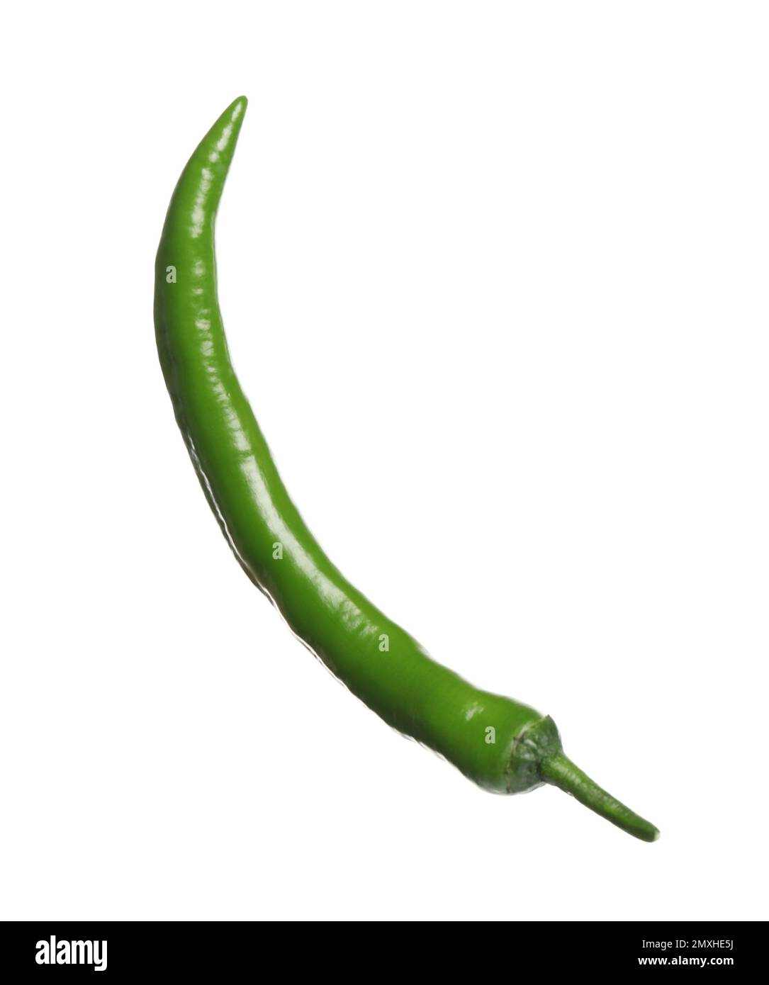 Green hot chili pepper isolated on white Stock Photo Alamy