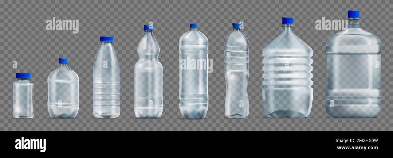 Premium Vector  Vector water empty bottle. large plastic big blue  transparent bottle for clean water, isolated.