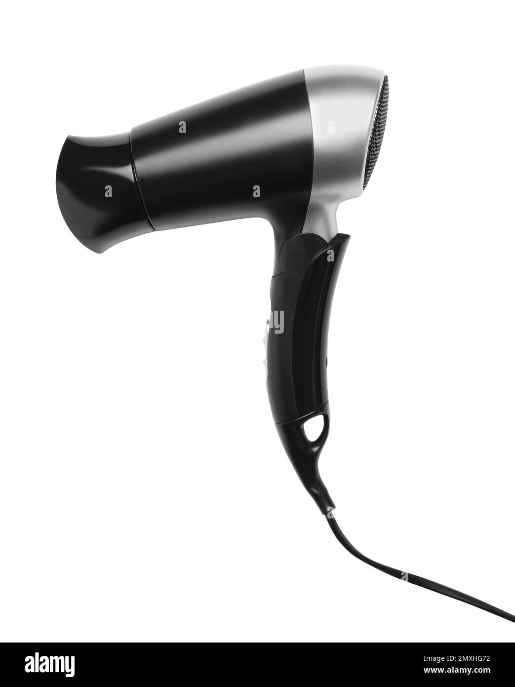 Modern hair dryer on white background, top view Stock Photo Alamy