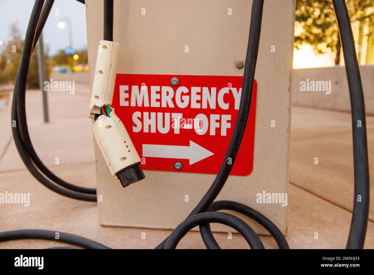 Broken EV Charging Station Stock Photo Alamy