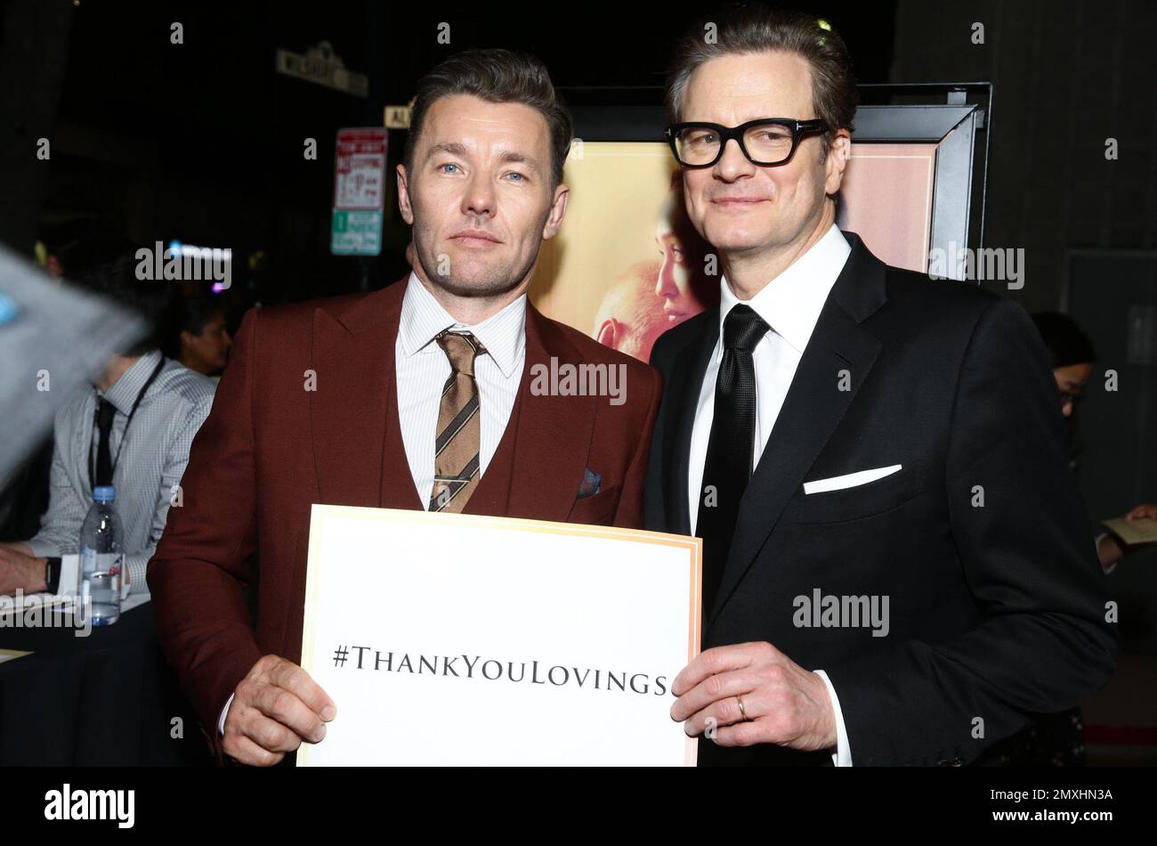 Joel Edgerton and Colin Firth seen at the Los Angeles Premiere of Focus