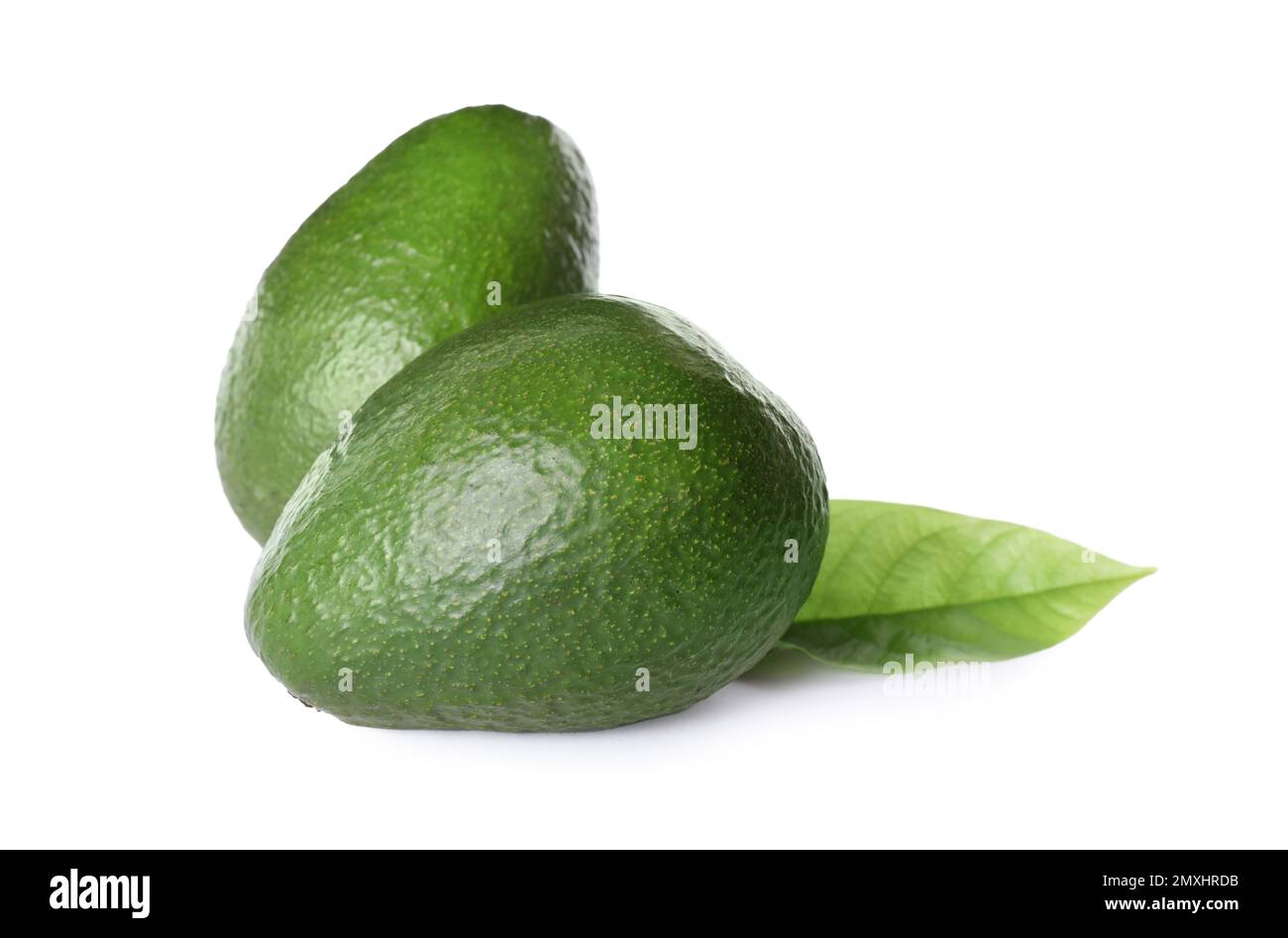 Tasty fresh ripe avocados isolated on white Stock Photo - Alamy