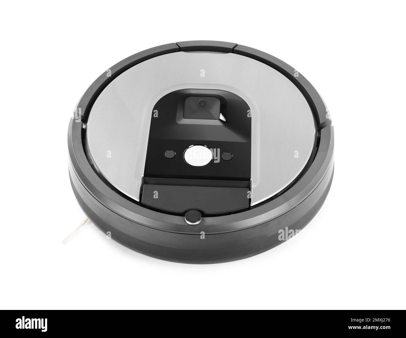 Modern robotic vacuum cleaner isolated on white Stock Photo Alamy