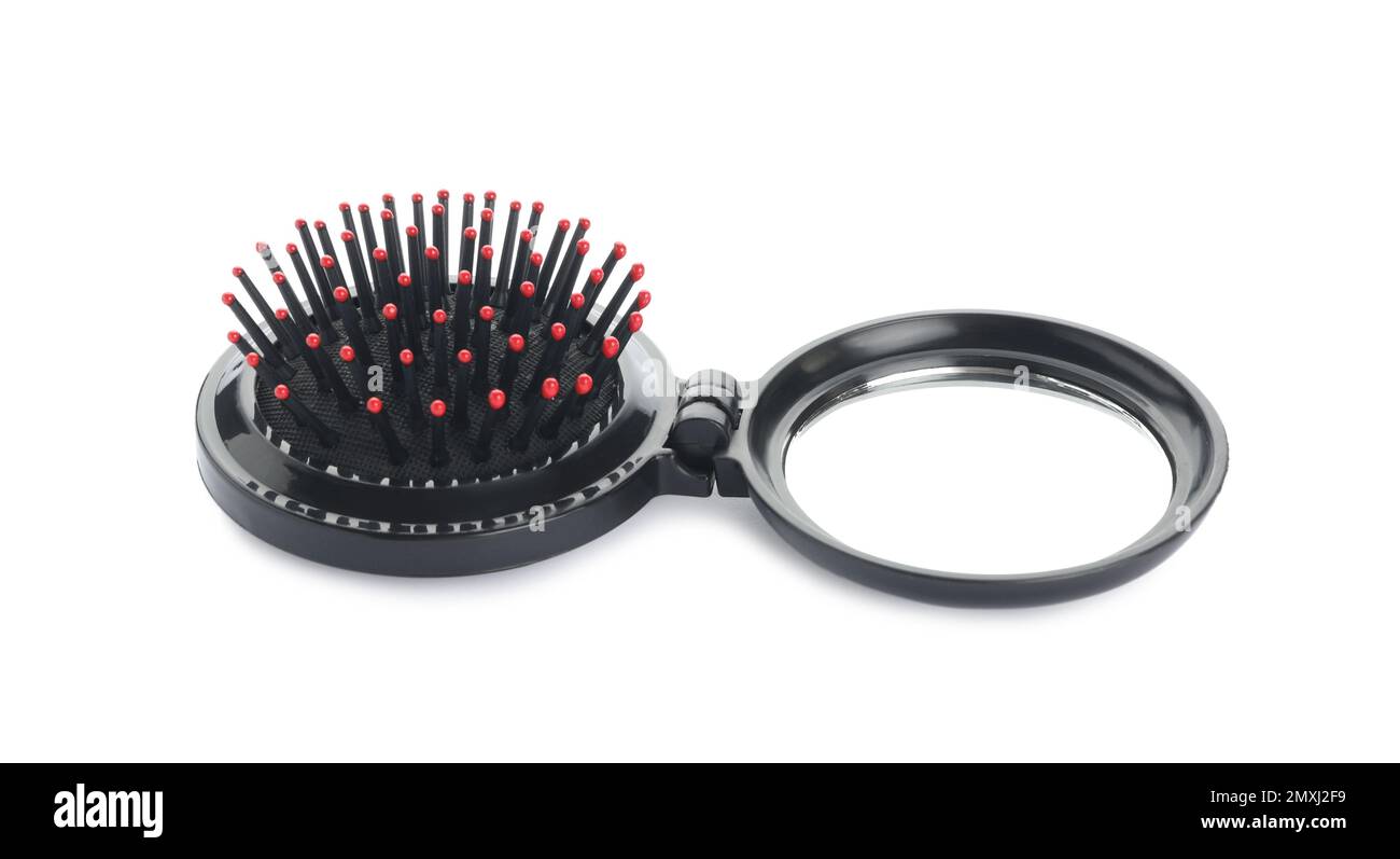 Ikohbadg Folding Hair Brush, Compact Travel Mirror, Mini Massage Comb For Purse Pocket Travel Size For Girls And Women Sliver - View #9