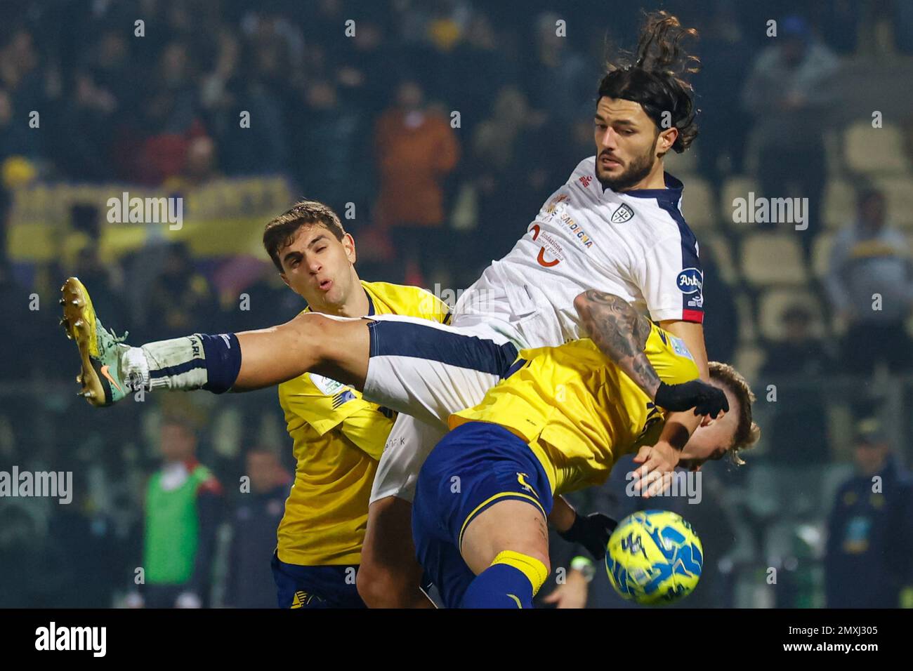 February 3, 2023, Modena, Italy: Modena, Italy, Alberto Braglia stadium,  February 03, 2023, Shady Oukhadda (Modena during Modena FC vs Cagliari  Calcio - Italian soccer Serie B match. (Credit Image: © Luca