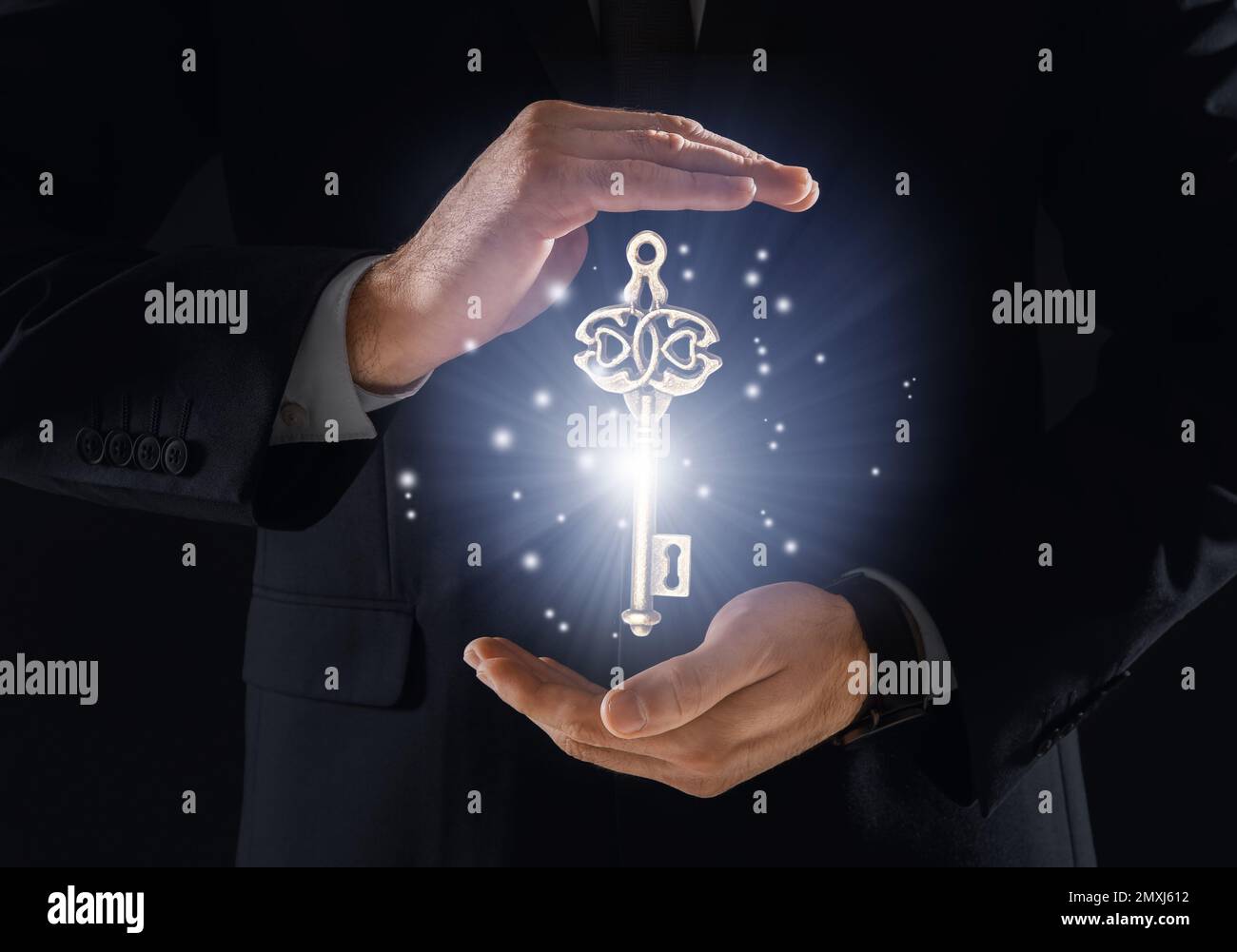 Golden key success illustration hi-res stock photography and images - Alamy