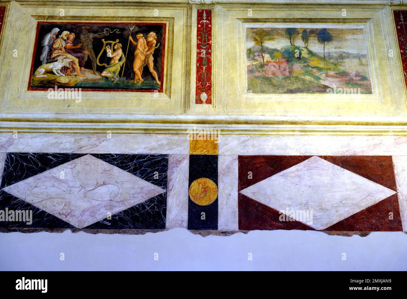 Camera di Ovidio delle Metamorfosi in Palazzo Te in Mantua Italy Stock Photo