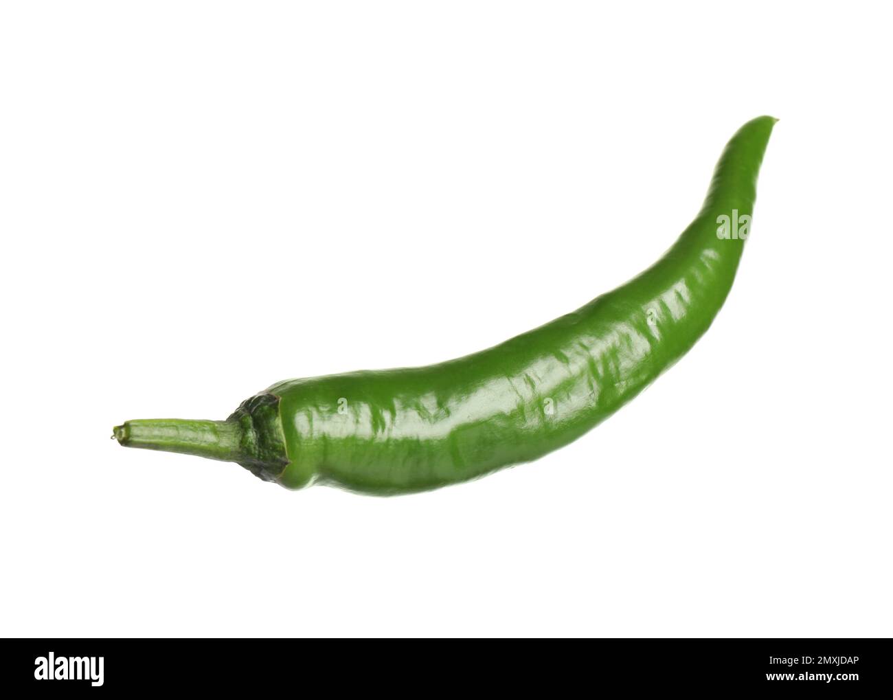 Green hot chili pepper isolated on white Stock Photo - Alamy