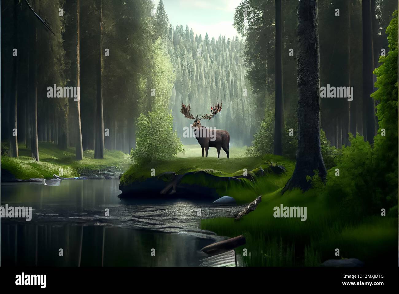 Stream water next forest hi-res stock photography and images - Alamy