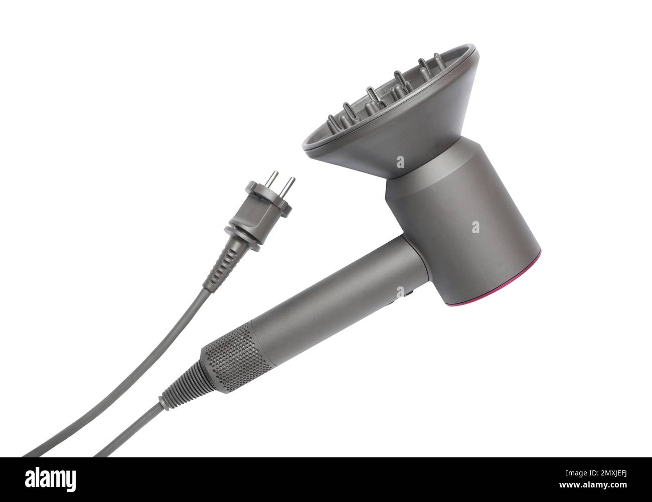 Modern hair dryer on white background, top view Stock Photo Alamy