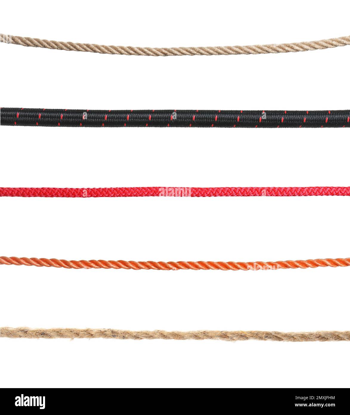 All Ropes Set of different ropes on white background Stock Photo - Alamy