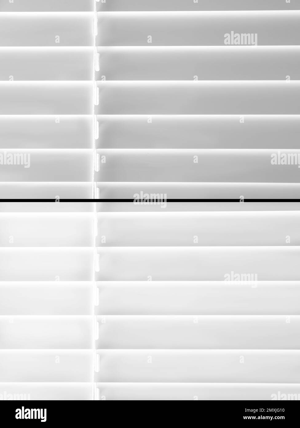 Window blinds before and after cleaning, closeup Stock Photo