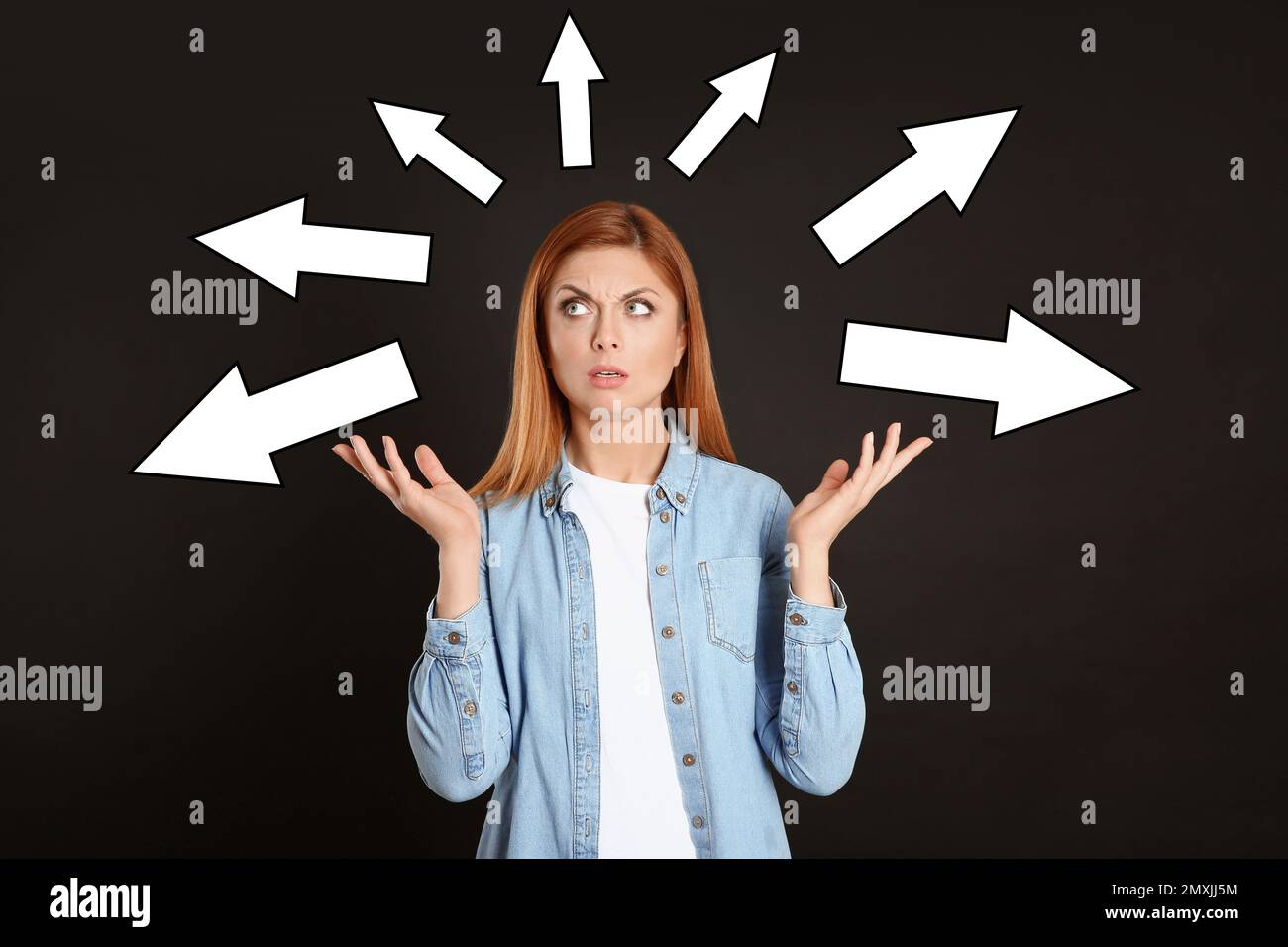 Why thinking black woman hi-res stock photography and images - Alamy