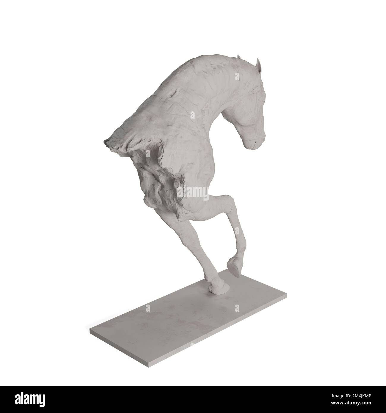 A white broken ceramic horse statue isolated on white Stock Photo Alamy