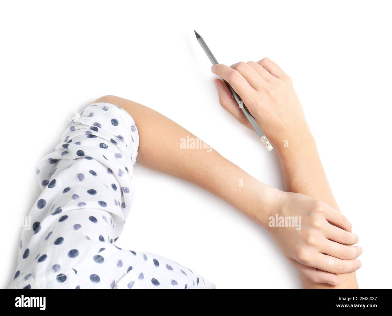 Hand model holding pencil hi-res stock photography and images - Alamy