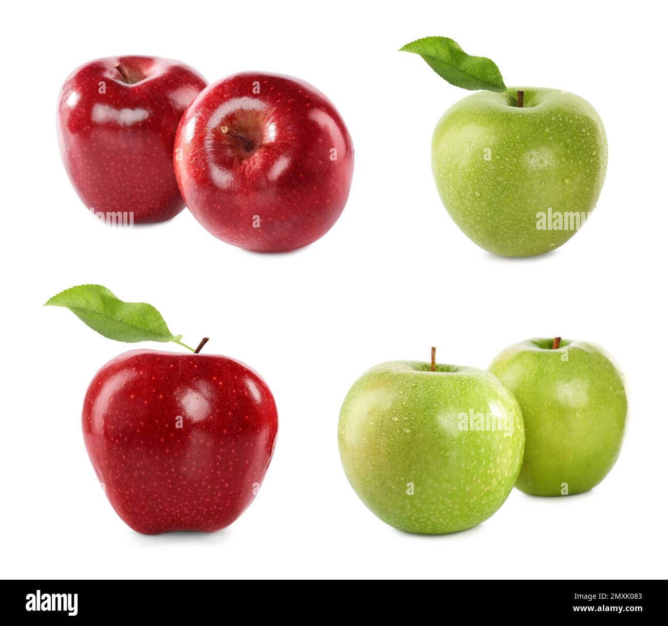 Apple Variants Ripe Set of different ripe apples isolated on white Stock Photo - Alamy