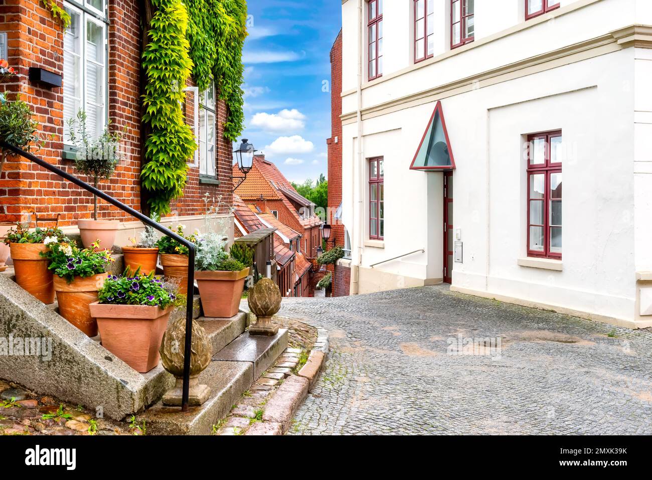 The center of the old town of Plön, Schleswig Holstein, Germany Stock Photo