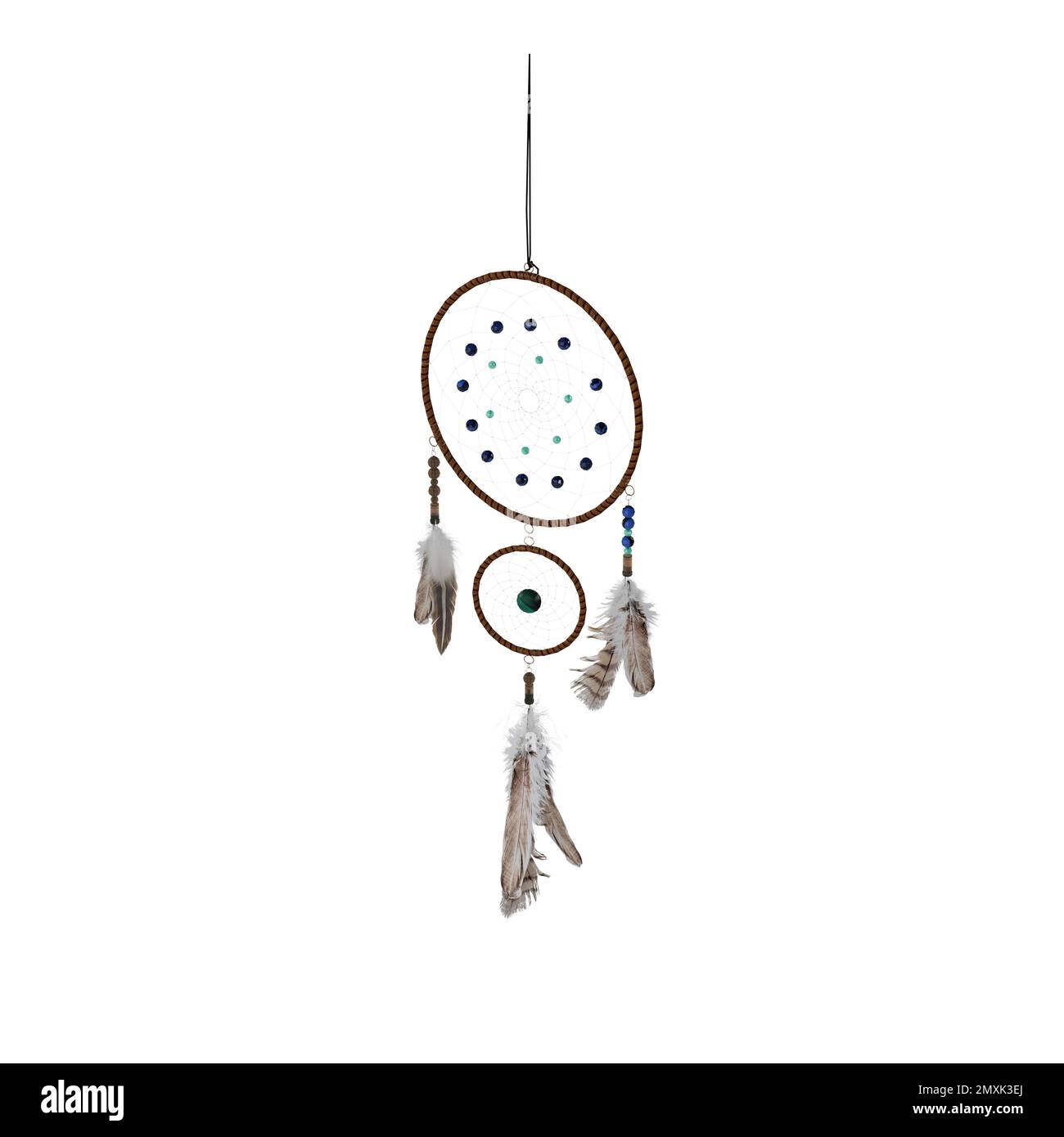 A dream catcher isolated on white background Stock Photo - Alamy
