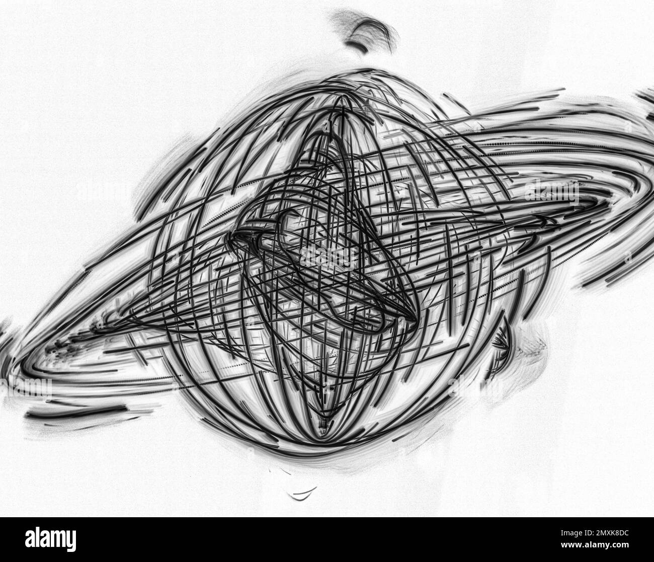 Pendulum Abstract Bright background, black and white, abstract figures, long exposure ...