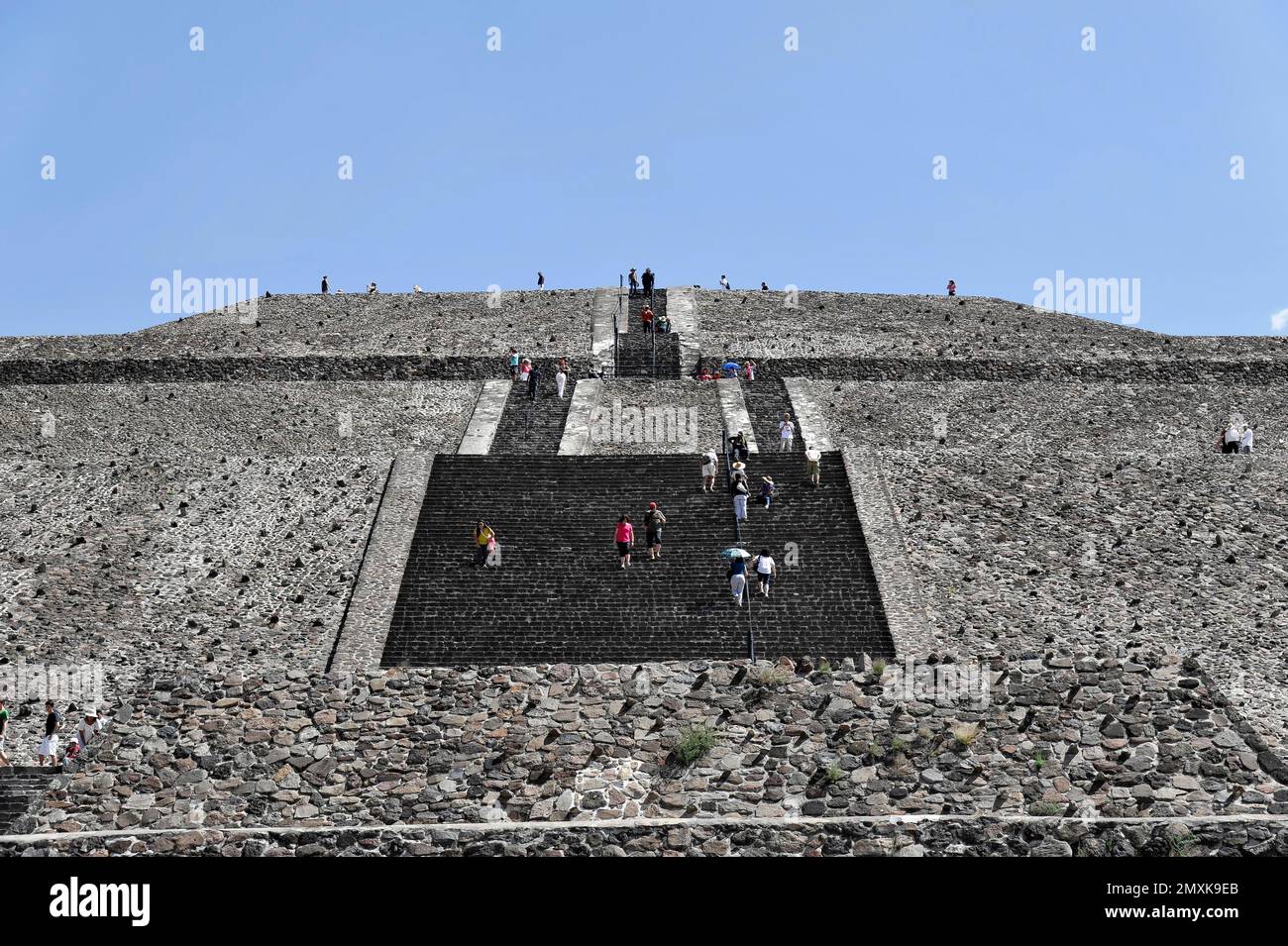 Pyramid of the Sun, Pyramids of Teotihuacán, UNESCO World Heritage Site, Teotihuacán, State of Mexico, Mexico, Central America Stock Photo