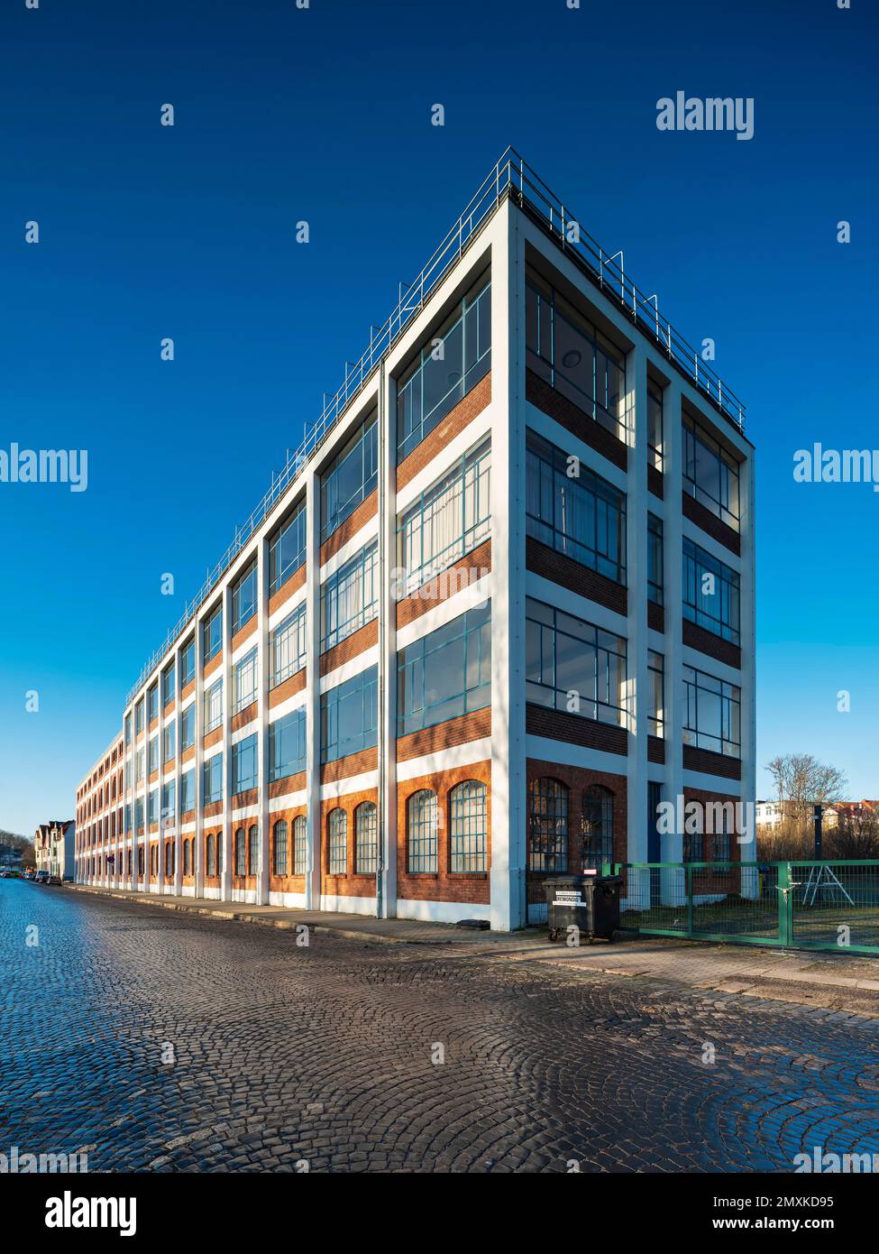 The so-called Eiermannbau, factory of Total KG Foerstner & Co built from 1938 to 1939 according to plans by the architect Egon Eiermann, industrial mo Stock Photo