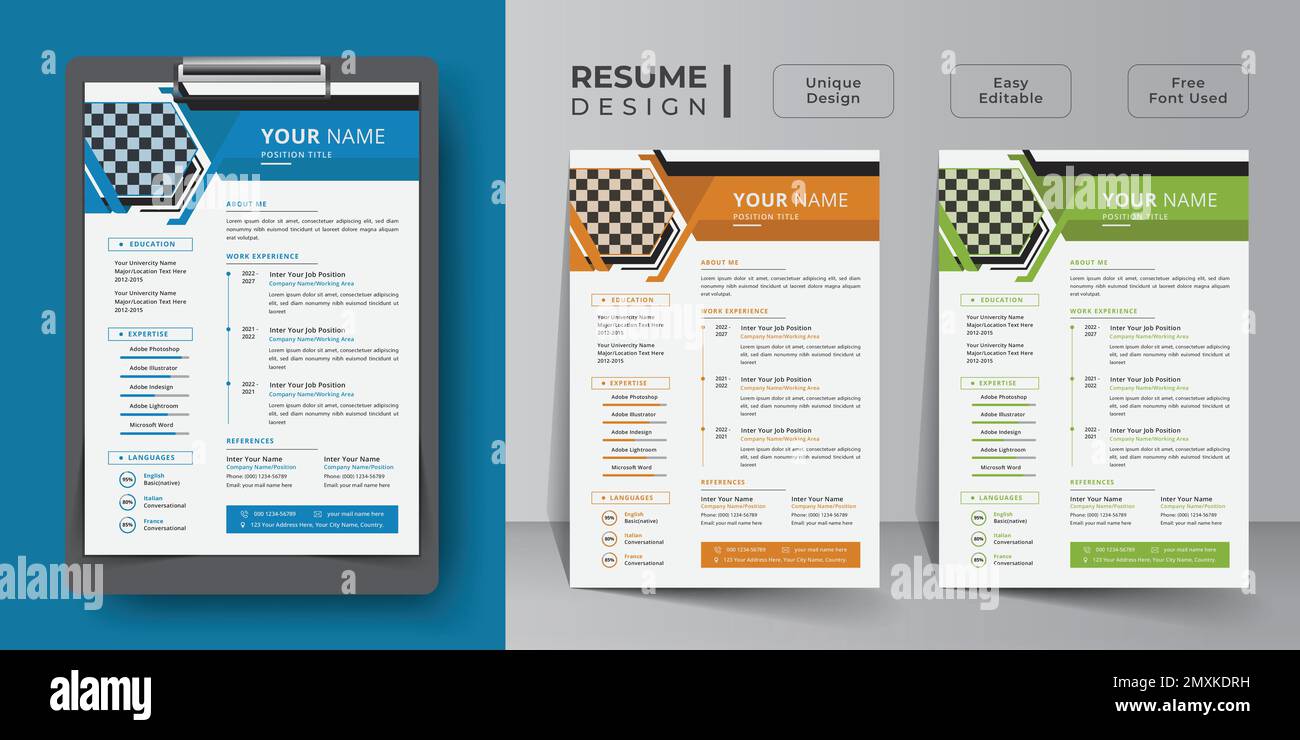 Minimalist resume or cv template - Minimalist Resume Or Cv Template With Business Job Cover Letters And Job Applications 2MXKDRH