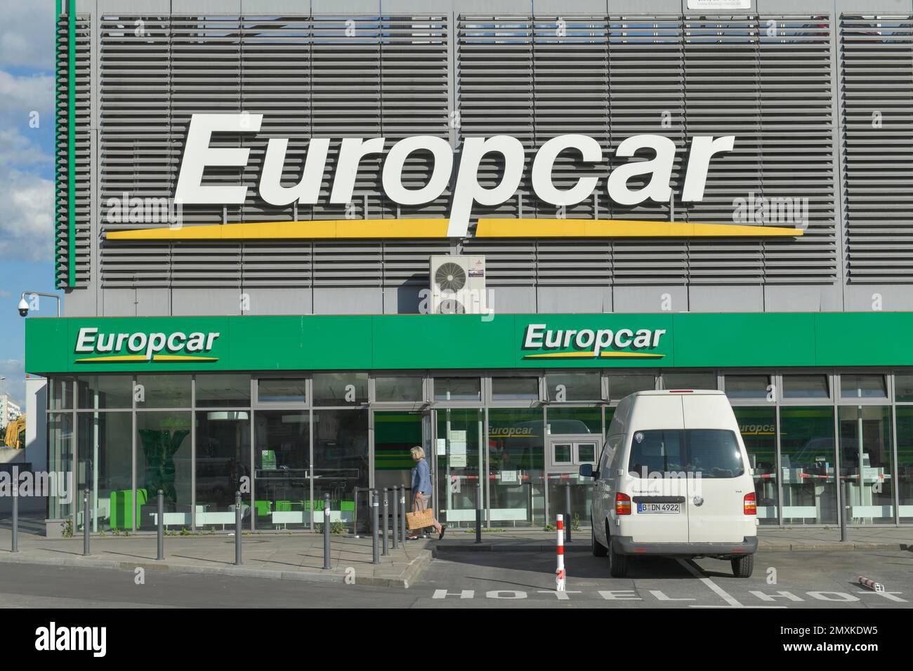 Europcar, car rental, Alexanderplatz, Karl-Liebknecht-Straße, Mitte, Berlin, Germany, Europe Stock Photo