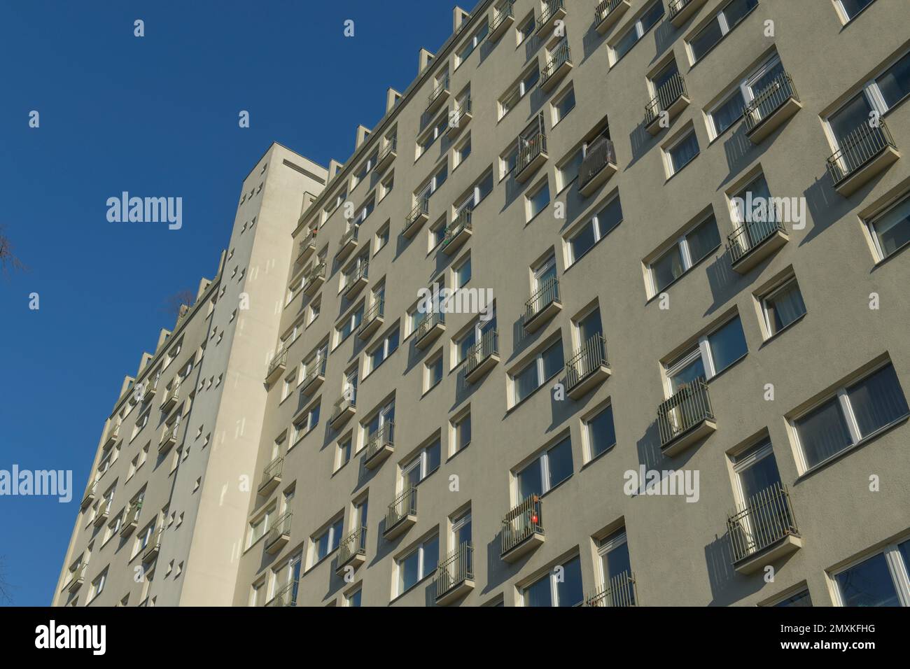 Facade of the WK high-rise, main street, Friedenau, Schöneberg, Berlin, Germany, Europe Stock Photo