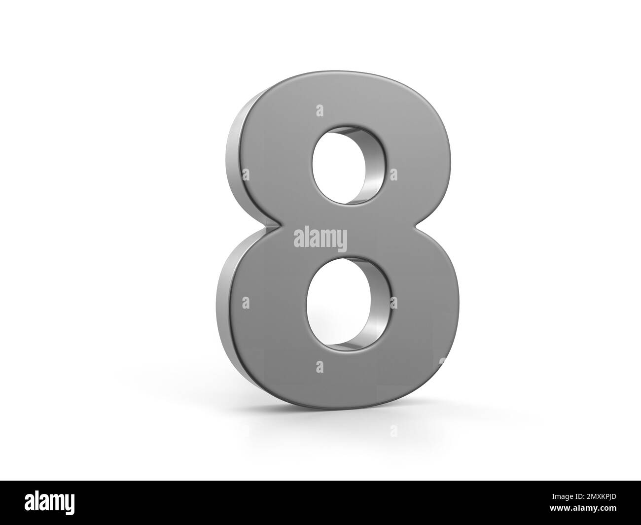 Car paint number eight on a white background. 3d illustration Stock