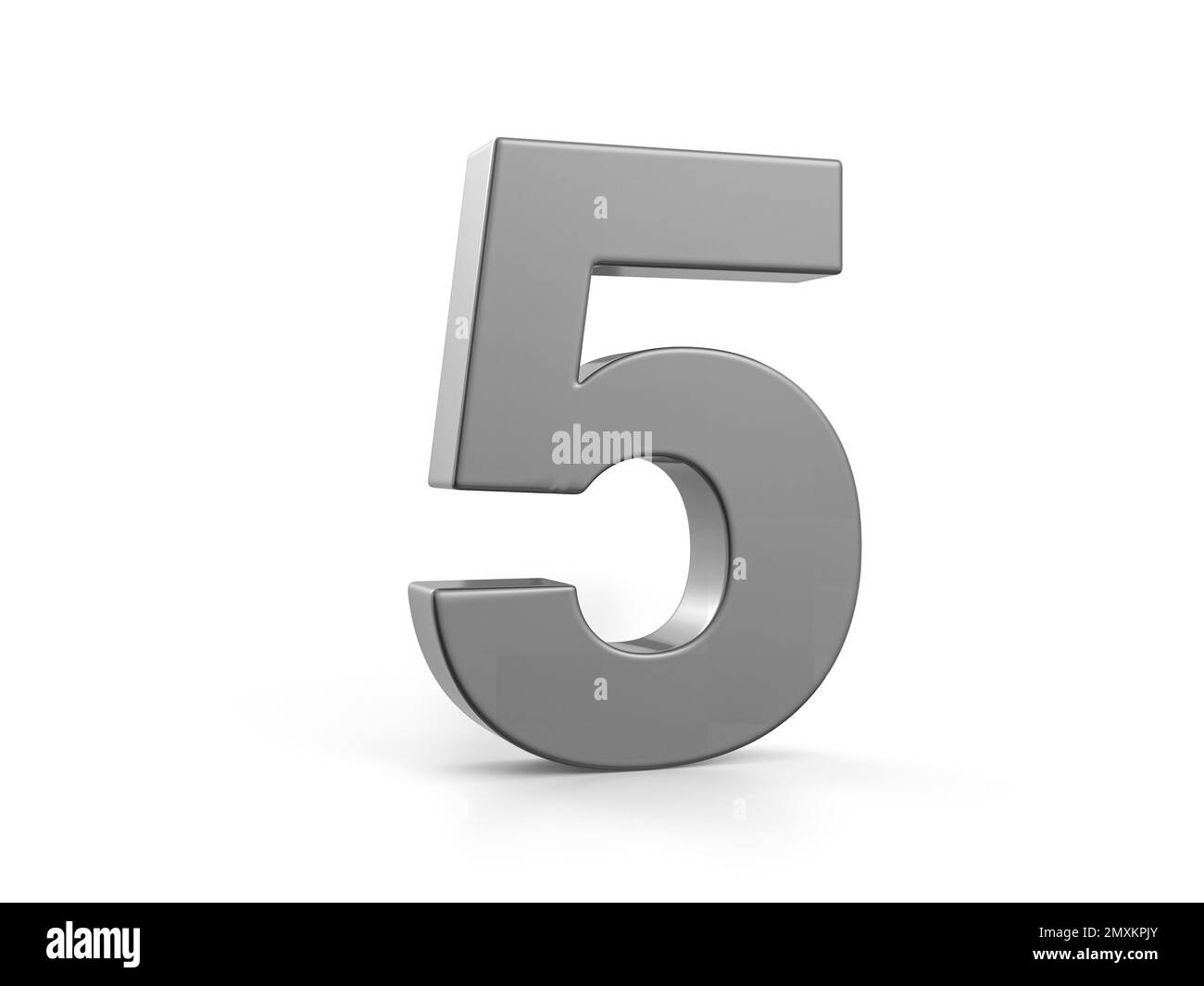 Car paint number five on a white background. 3d illustration Stock