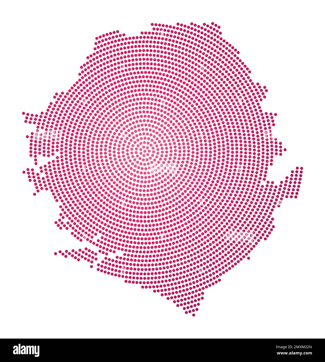 Sierra Leone dotted map. Digital style shape of Sierra Leone. Tech icon ...