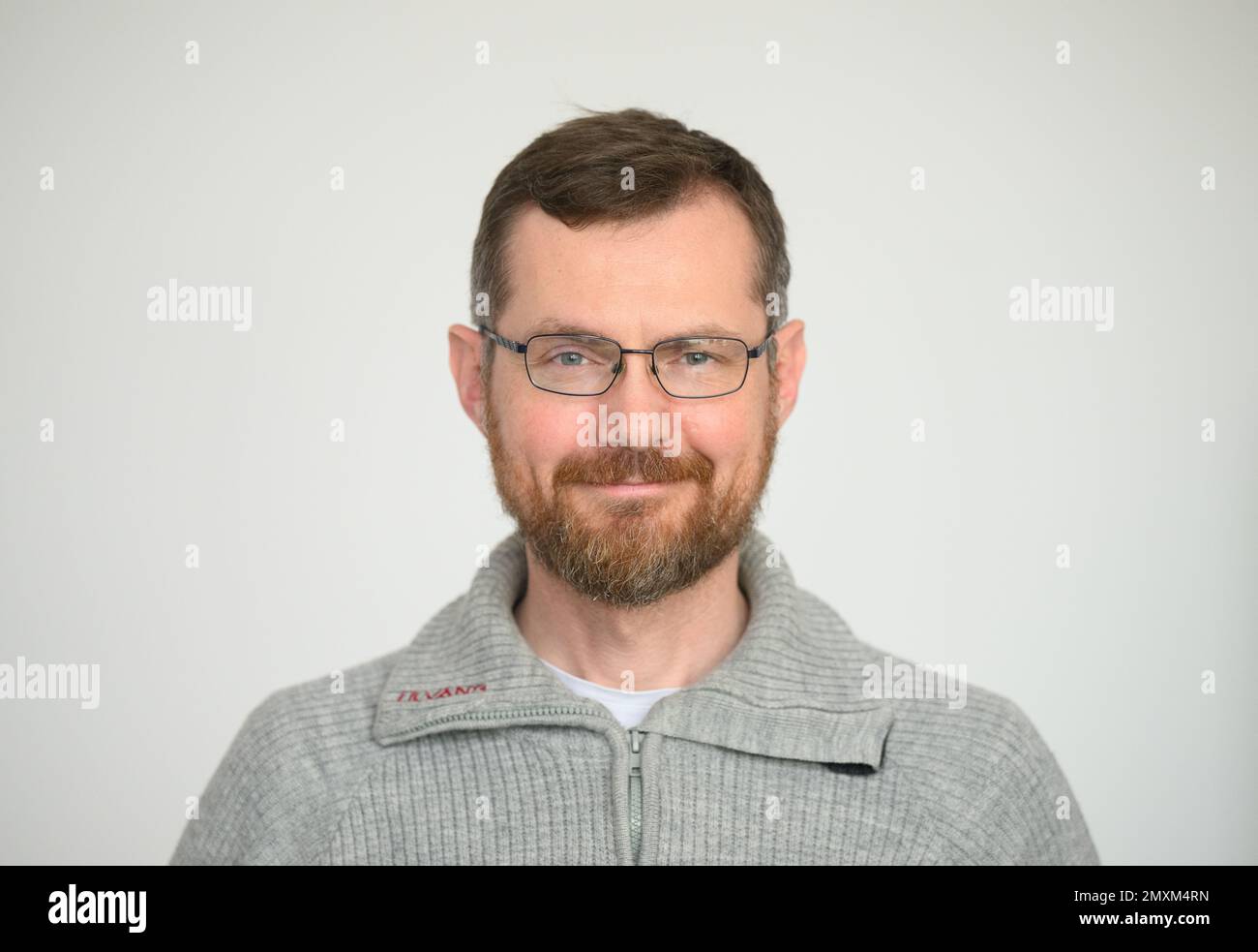 Dresden, Germany. 02nd Feb, 2023. Mathias Anderson, managing director of the Dresden-based association 'Arche Nova' stands in an office of the aid organization. (to dpa survey: 'Saxons' enthusiasm for donations unbroken despite crisis') Credit: Robert Michael/dpa/Alamy Live News Stock Photo