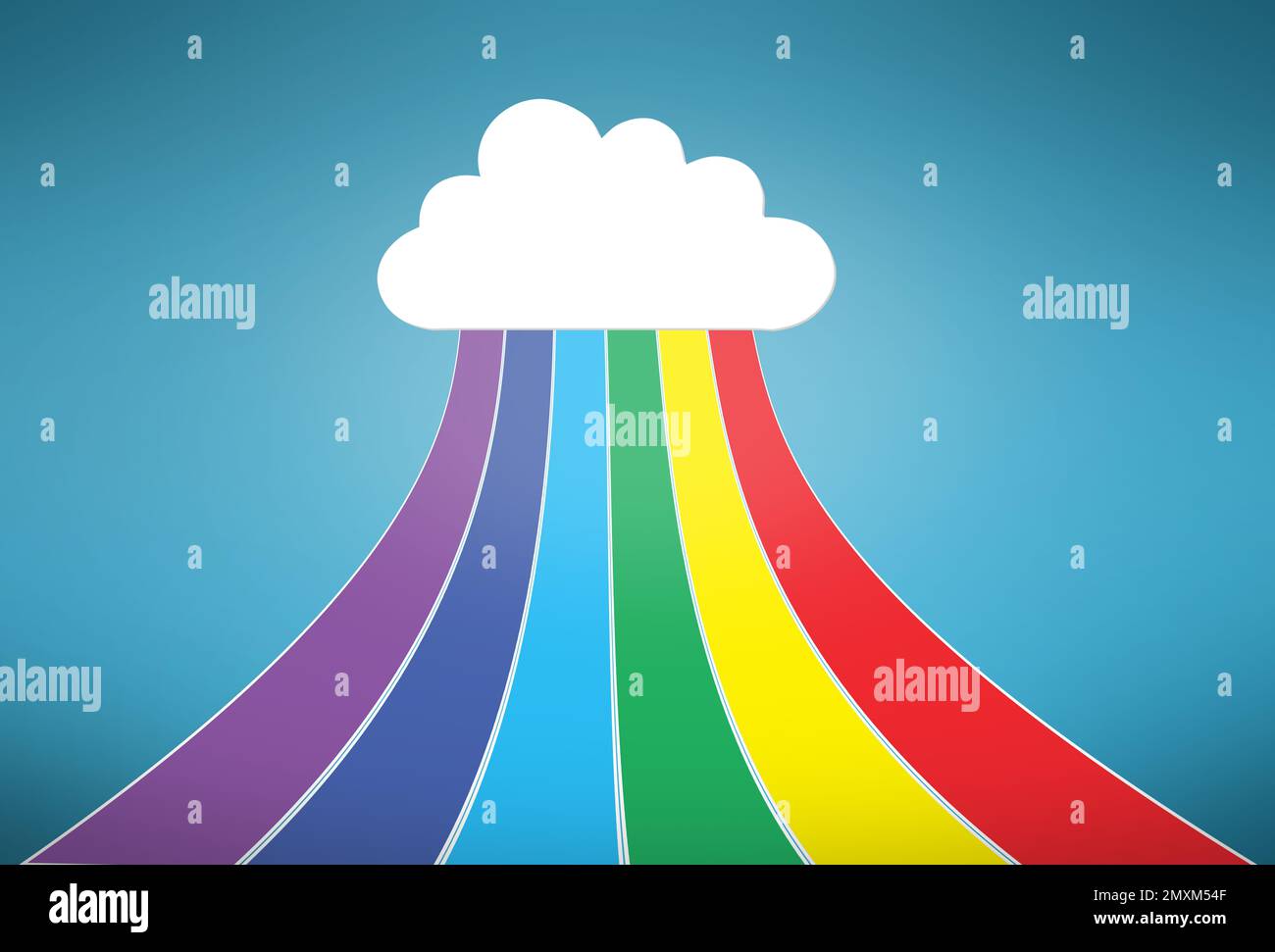Cloud pride. Conceptual image representing modern cloud computing. Stock Photo