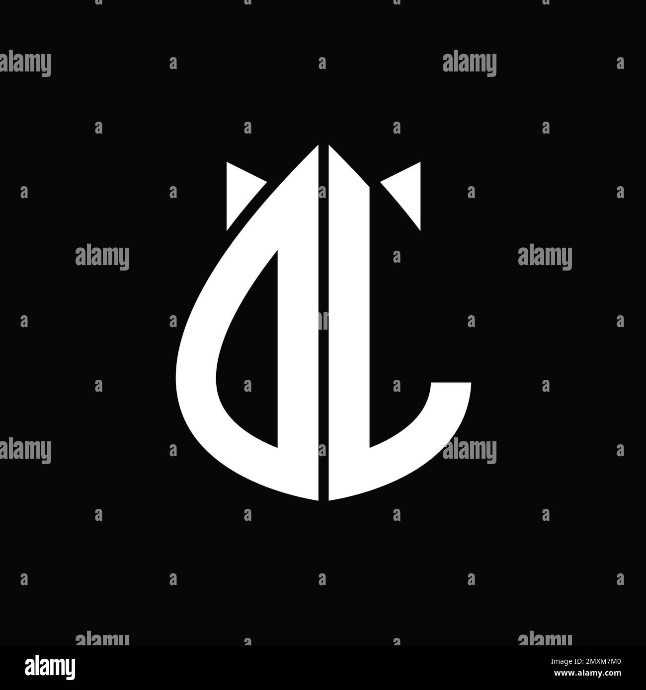 DL Logo monogram drops crown abstract shape vector images design ...