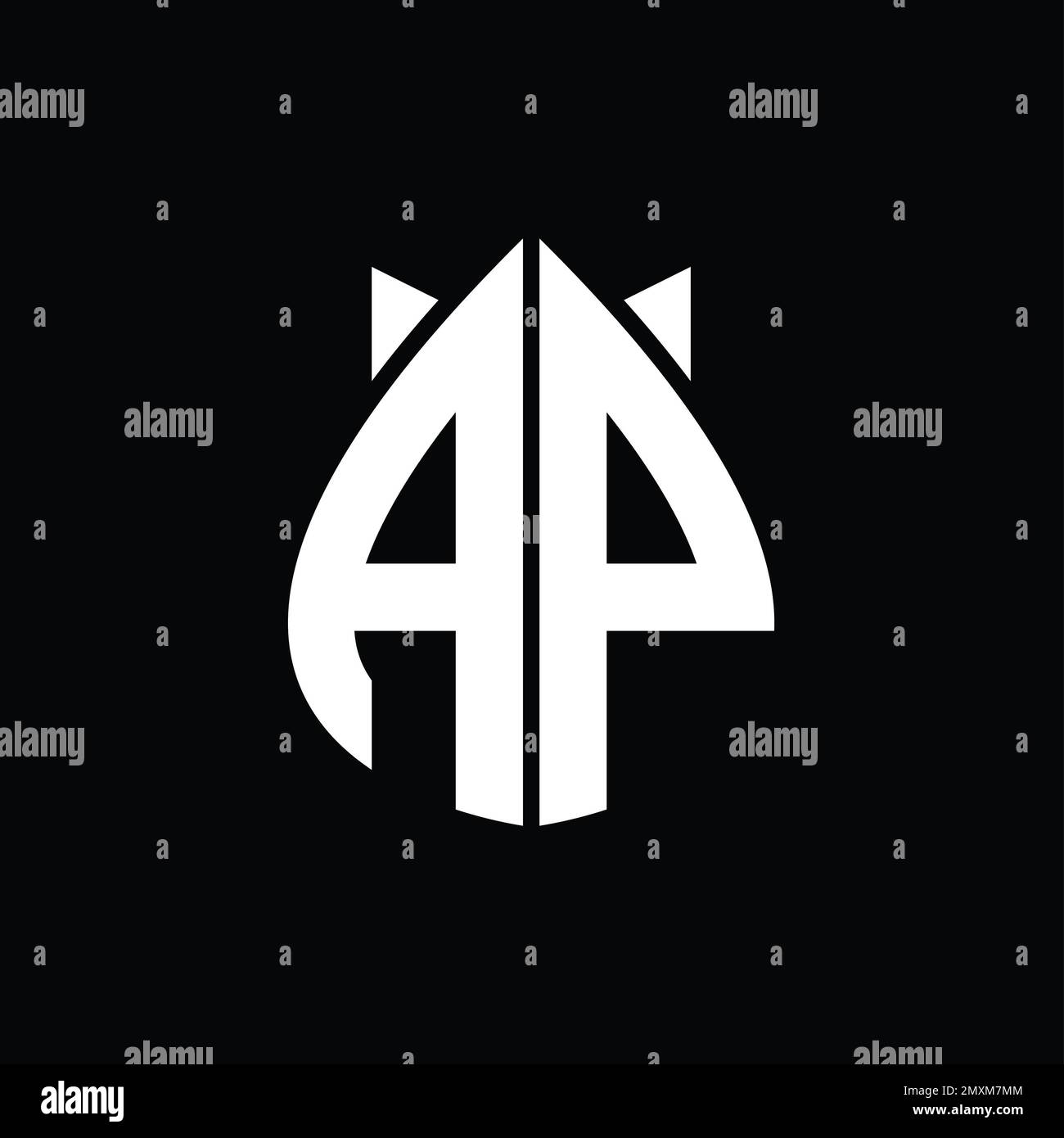 AP Logo monogram drops crown abstract shape vector images design ...
