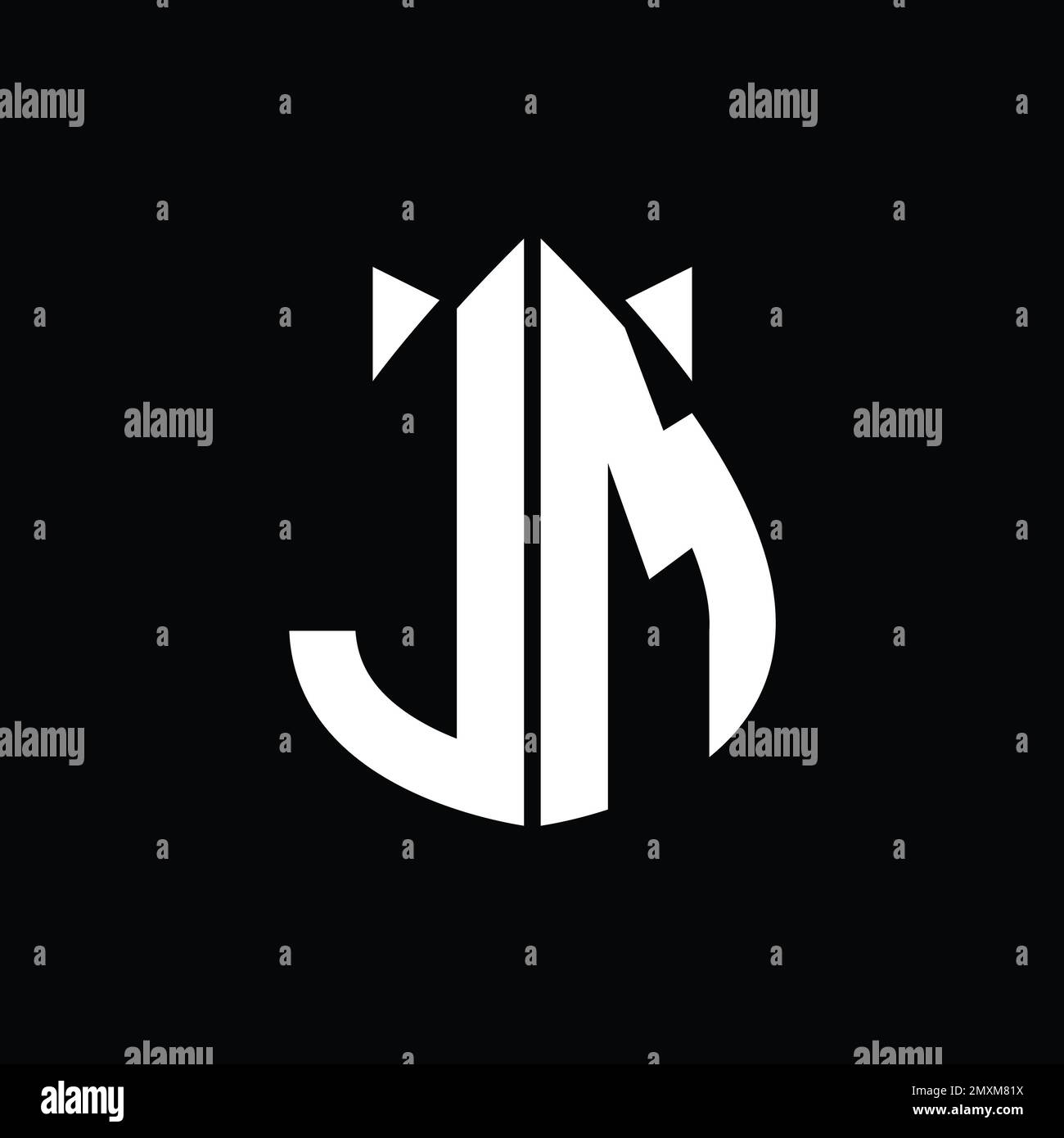 JM Logo monogram drops crown abstract shape vector images design ...