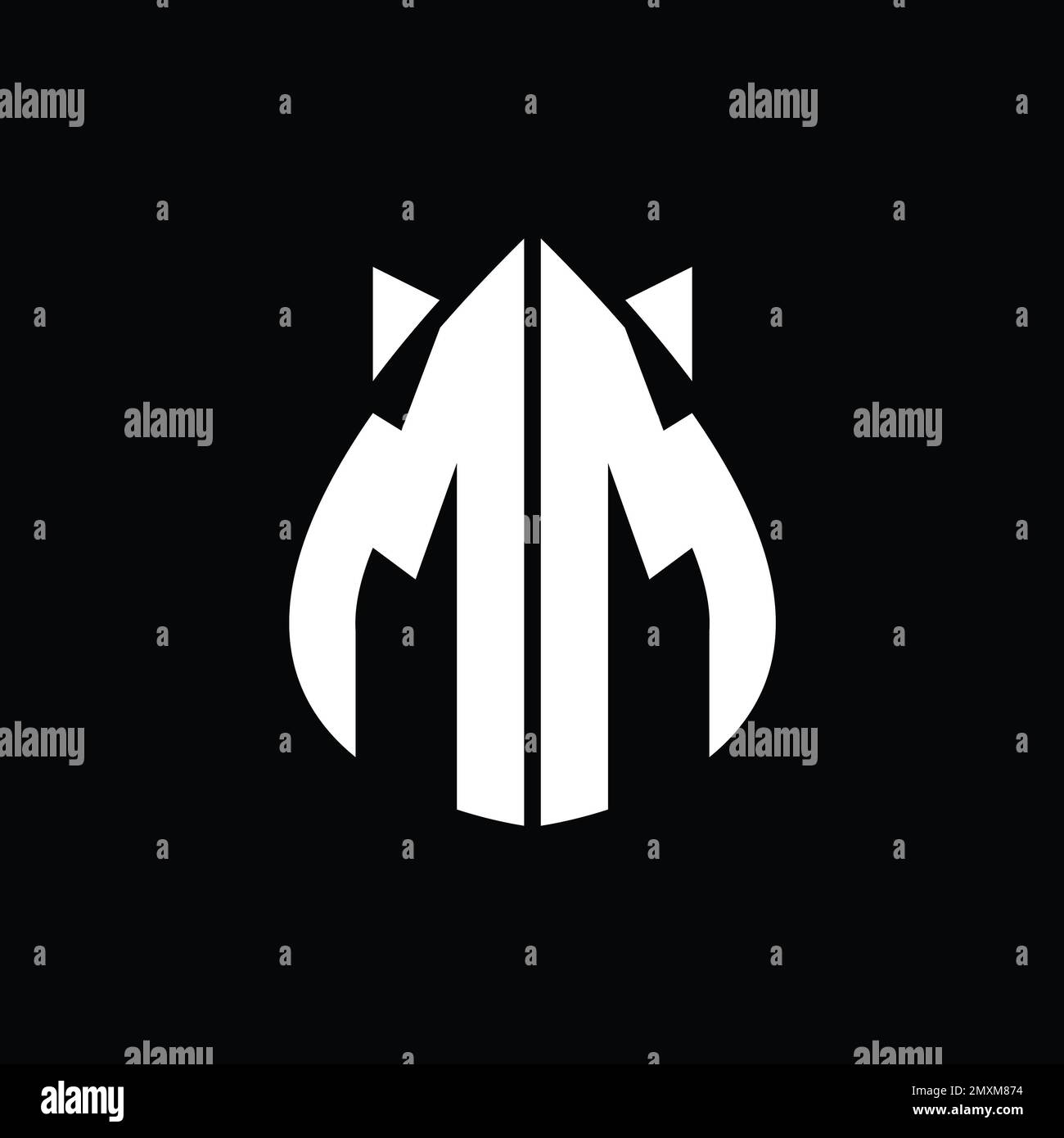 MM Logo monogram drops crown abstract shape vector images design ...