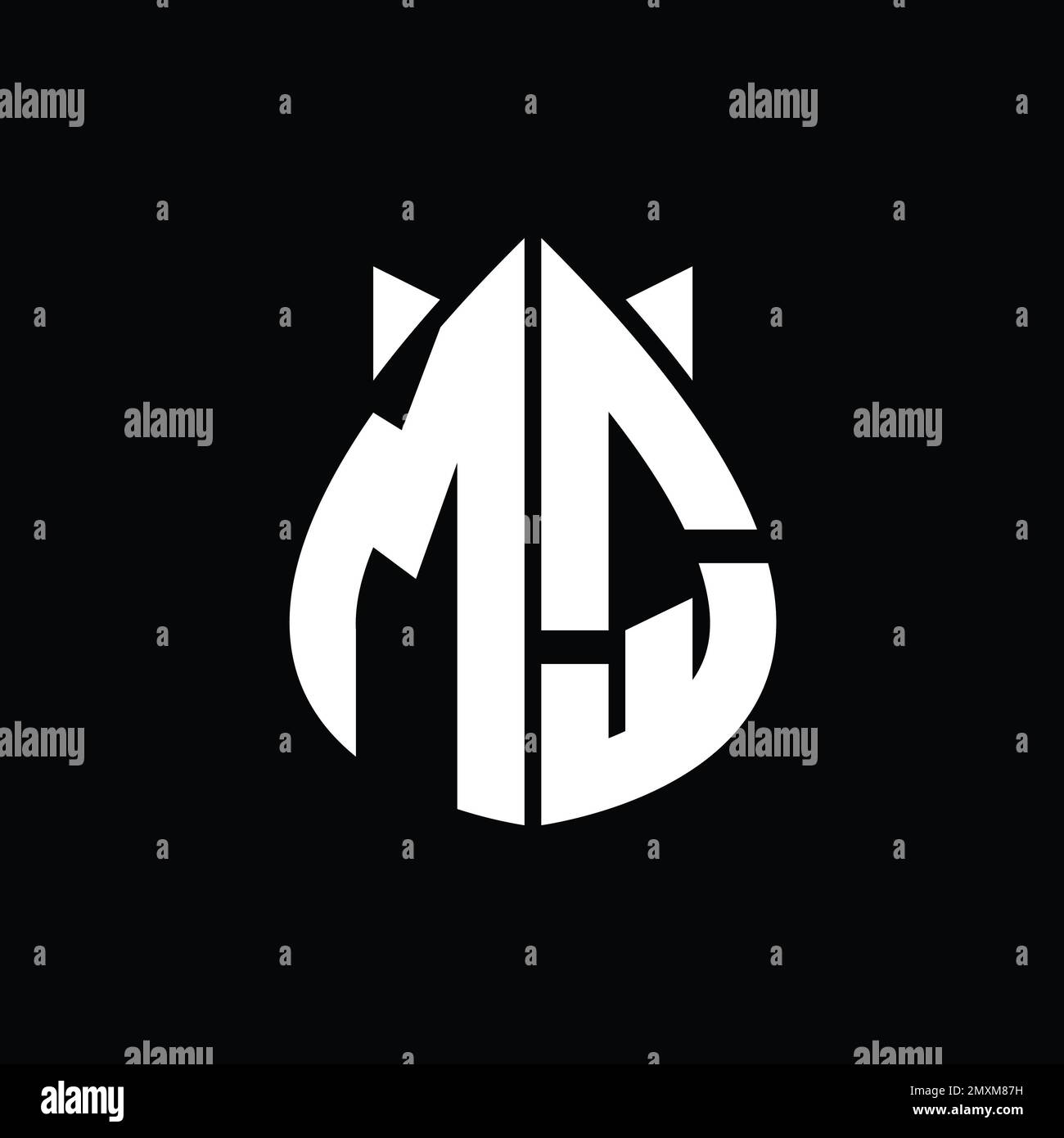 Mm logo monogram emblem style with crown shape Vector Image