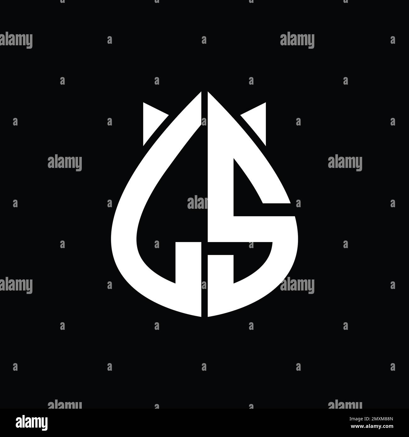 LS Logo monogram drops crown abstract shape vector images design ...