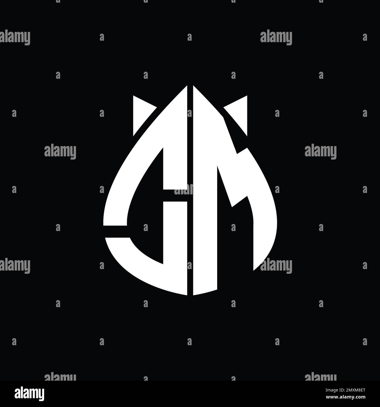 OM Logo monogram drops crown abstract shape vector images design ...