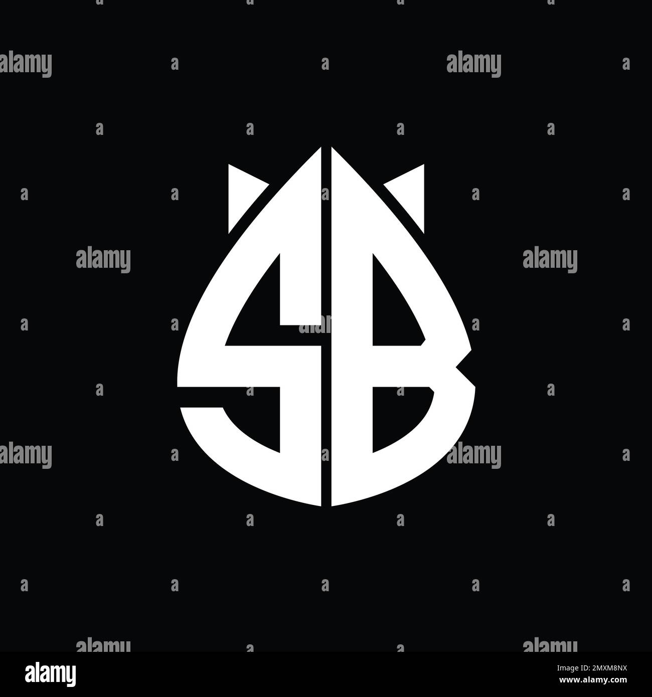SB Logo monogram drops crown abstract shape vector images design ...