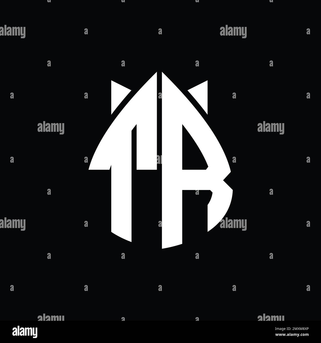 TR Logo monogram drops crown abstract shape vector images design ...