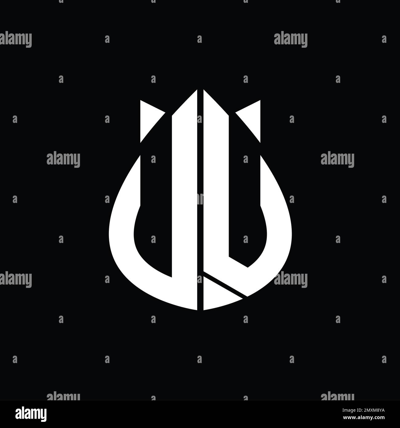 UV Logo monogram drops crown abstract shape vector images design ...