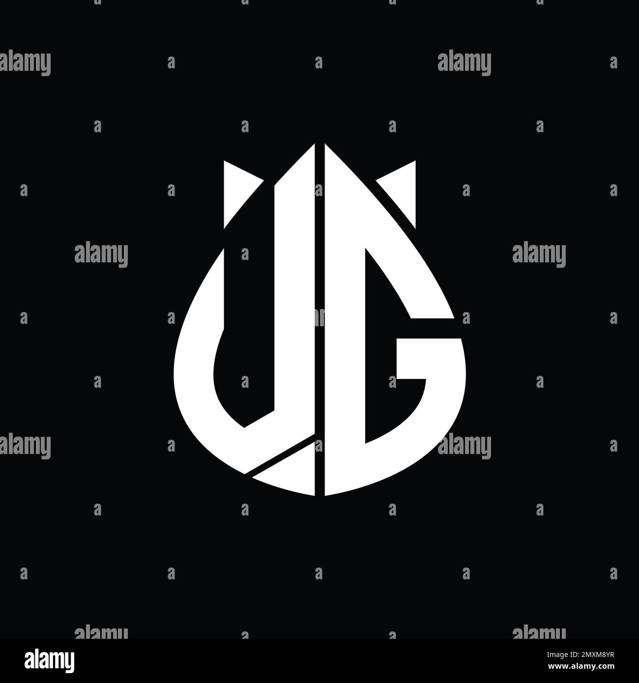 VG Logo monogram drops crown abstract shape vector images design ...