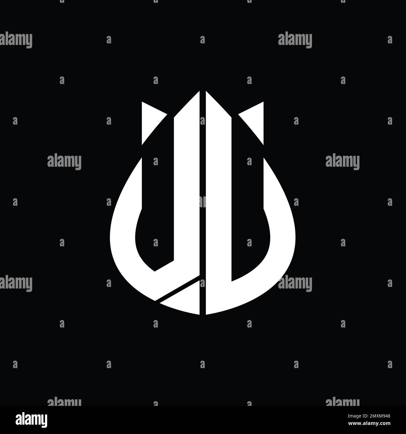 VU Logo monogram drops crown abstract shape vector images design ...